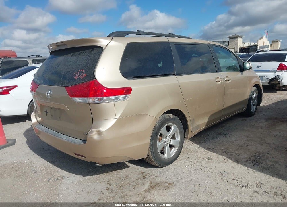 2011 TOYOTA SIENNA LE V6 VIN: 5TDKK3DC2BS115014