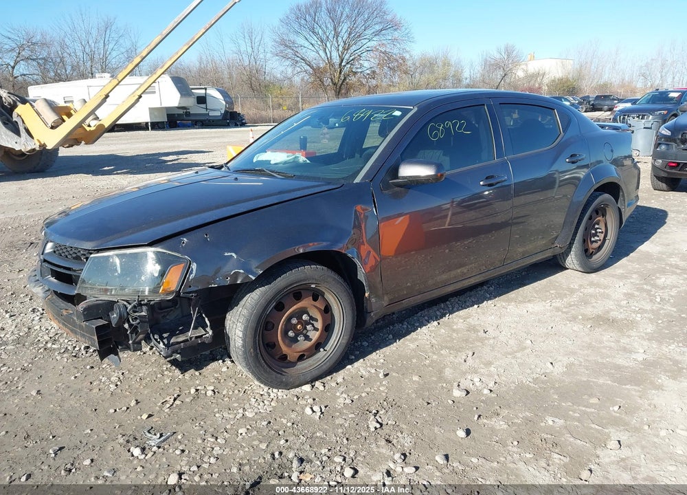 2014 DODGE AVENGER SXT VIN: 1C3CDZCB2EN222864