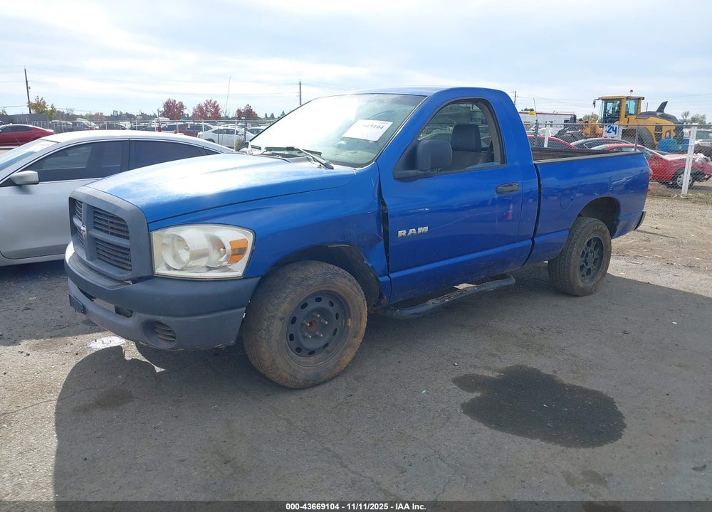 2008 DODGE RAM 1500 ST/SXT VIN: 1D7HA16K38J221036