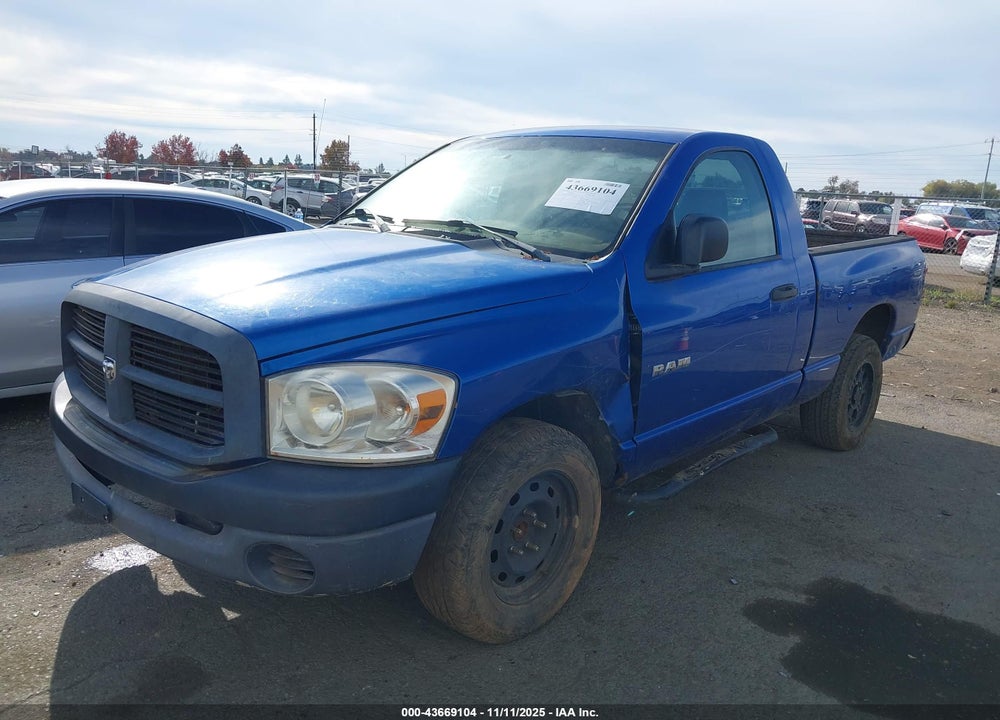 2008 DODGE RAM 1500 ST/SXT VIN: 1D7HA16K38J221036