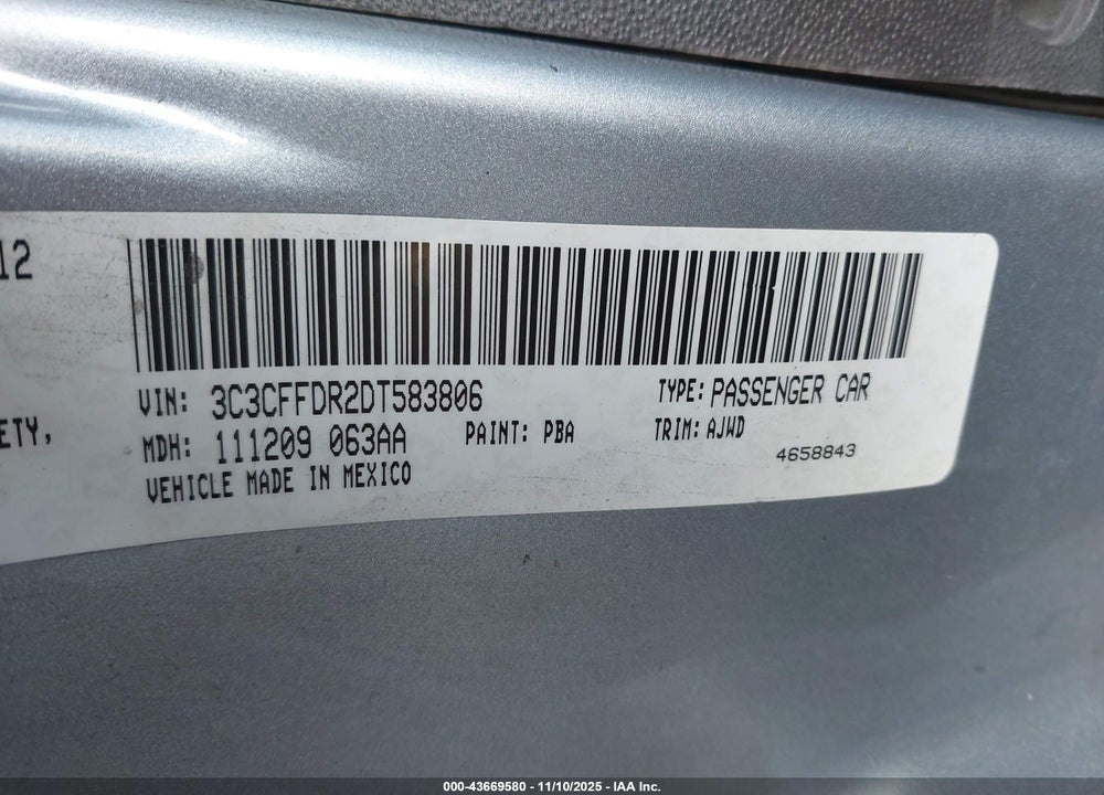 2013 FIAT 500C POP VIN: 3C3CFFDR2DT583806