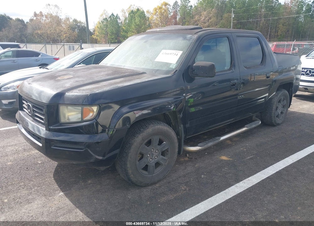 2007 HONDA RIDGELINE RTL VIN: 2HJYK16547H536912