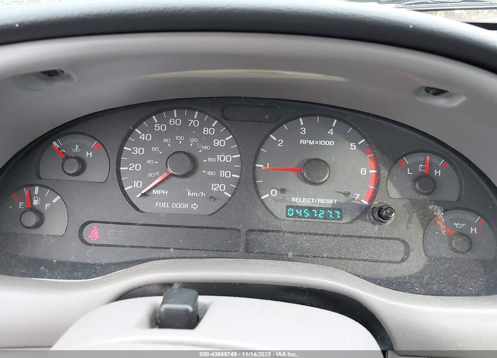 2000 FORD MUSTANG VIN: 1FAFP4041YF227986