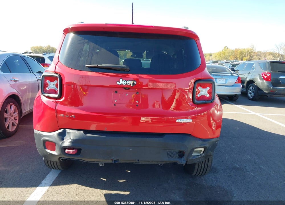 2016 JEEP RENEGADE TRAILHAWK VIN: ZACCJBCT9GPD23608