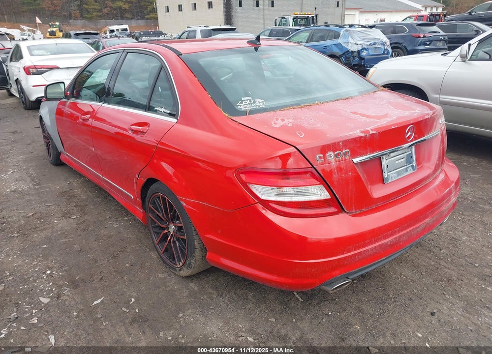 2009 MERCEDES-BENZ C CLASS VIN: WDDGF81X59F226686