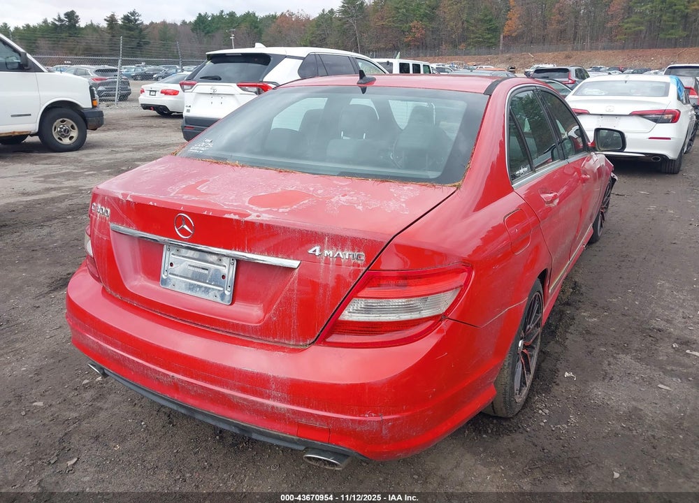 2009 MERCEDES-BENZ C CLASS VIN: WDDGF81X59F226686