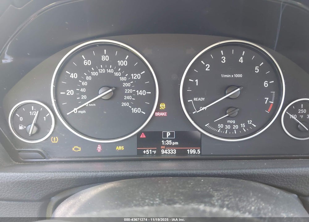 2015 BMW 328I XDRIVE VIN: WBA3B5G58FNS13163
