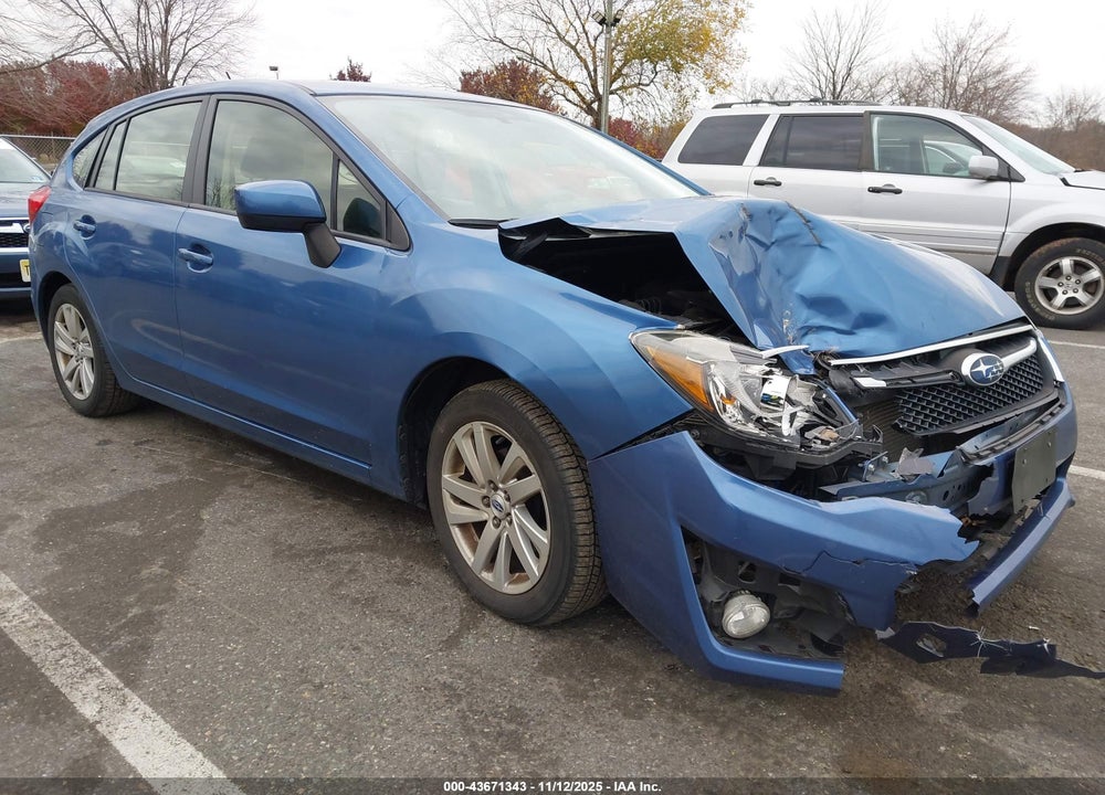 2015 SUBARU IMPREZA 2.0I PREMIUM VIN: JF1GPAC64FH202288