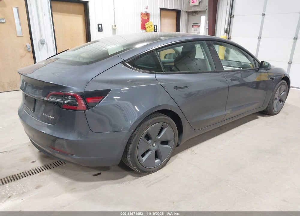 2022 TESLA MODEL 3 LONG RANGE DUAL MOTOR ALL-WHEEL DRIVE VIN: 5YJ3E1EB8NF289538