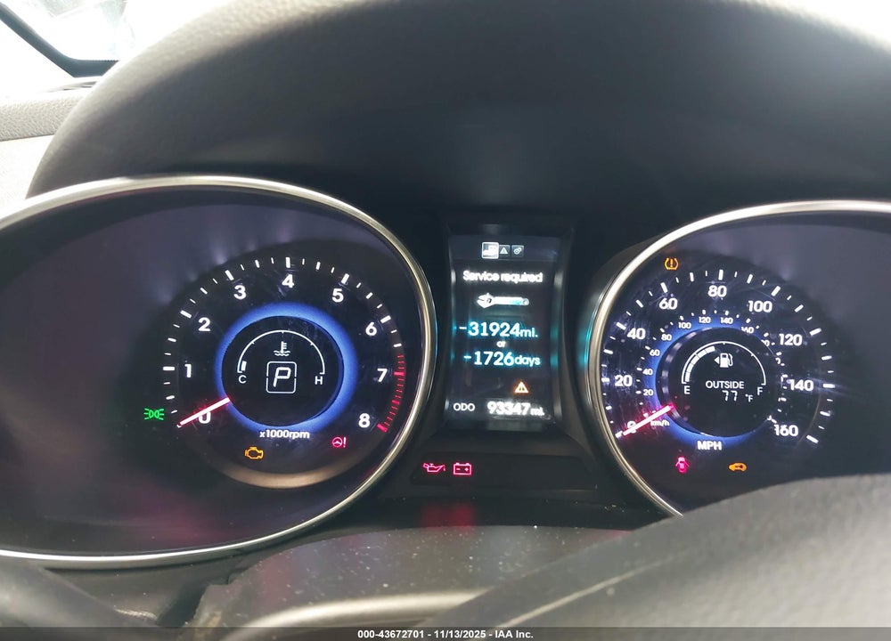 2013 HYUNDAI SANTA FE VIN: 5XYZUDLA6DG121560