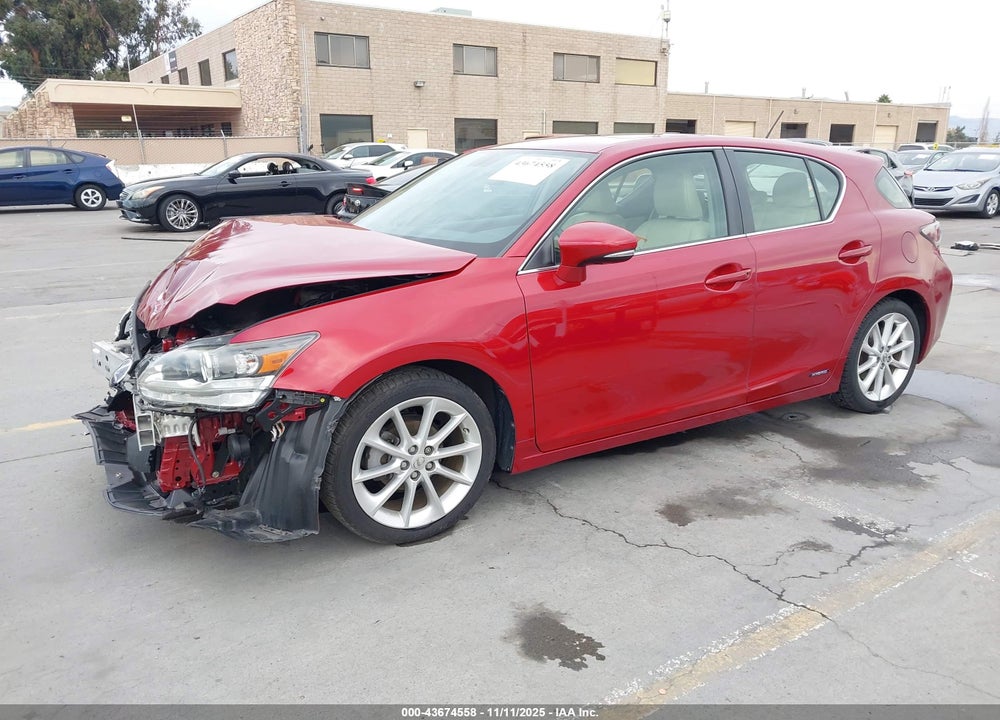 2013 LEXUS CT 200H VIN: JTHKD5BHXD2130986