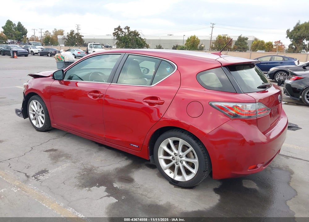 2013 LEXUS CT 200H VIN: JTHKD5BHXD2130986
