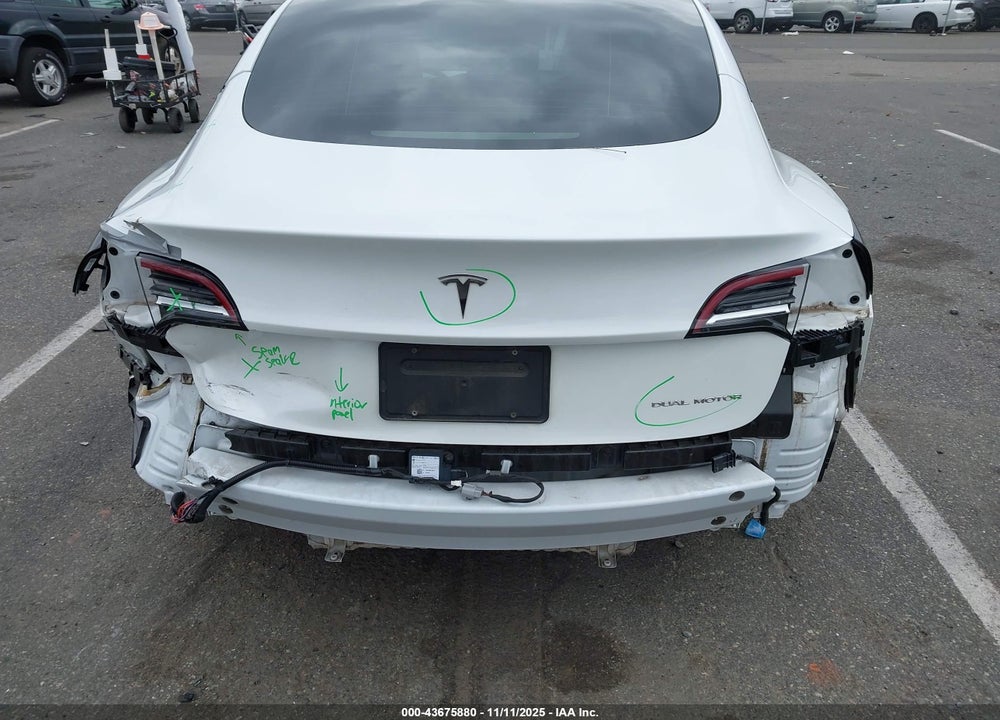 2022 TESLA MODEL 3 LONG RANGE DUAL MOTOR ALL-WHEEL DRIVE VIN: 5YJ3E1EB0NF339221