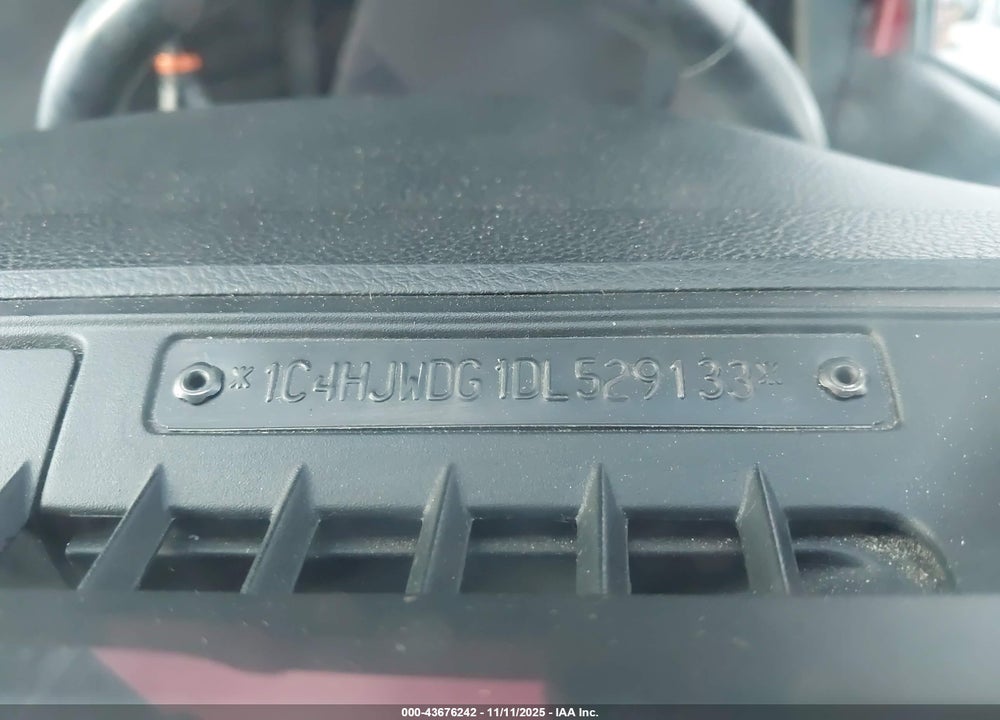 2013 ANGLER JEEP WR UNLIMITED SPORT VIN: 1C4HJWDG1DL529133