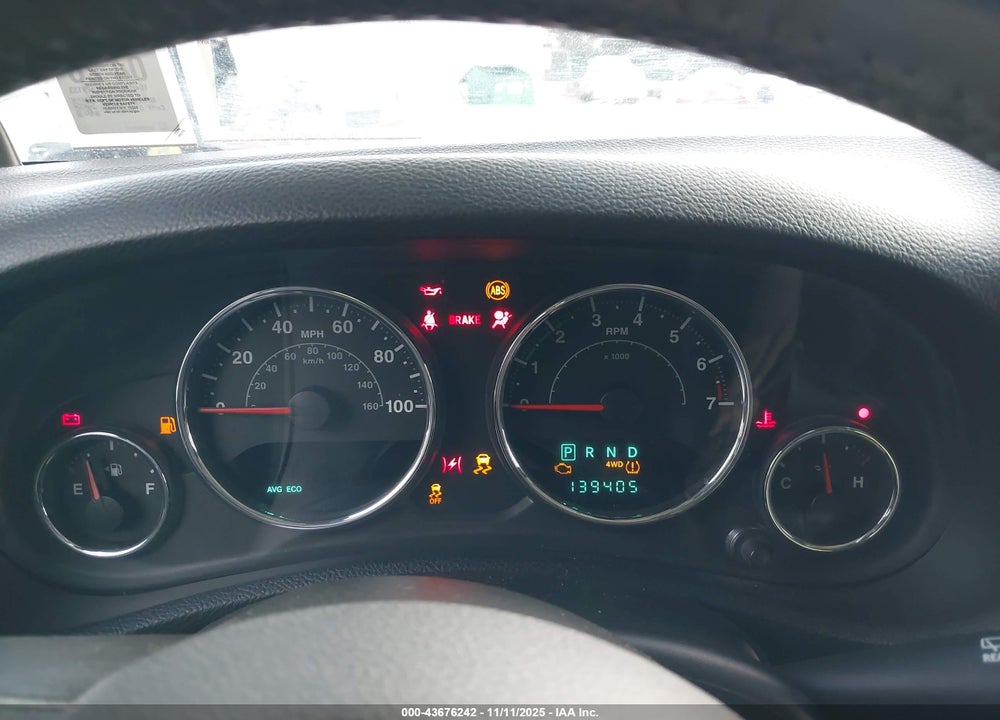 2013 ANGLER JEEP WR UNLIMITED SPORT VIN: 1C4HJWDG1DL529133