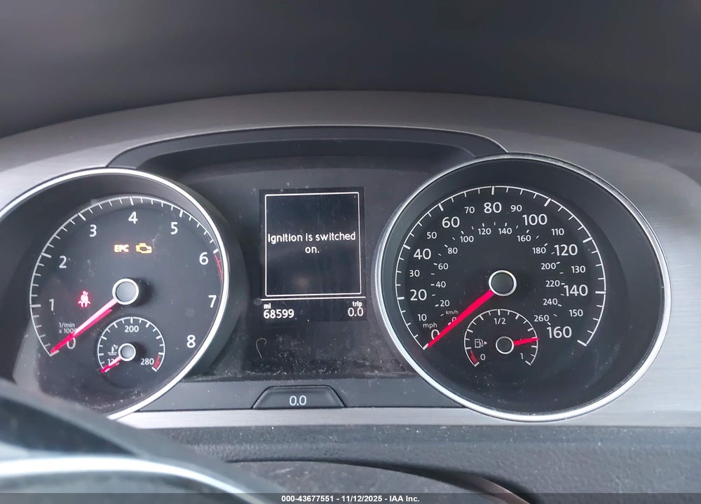 2017 VOLKSWAGEN GOLF VIN: 3VW217AUXHM012615