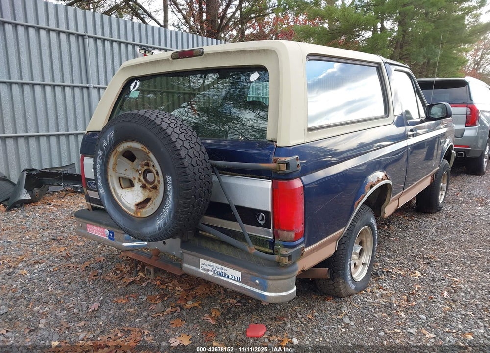 1994 FORD BRONCO U100 VIN: 1FMEU15H7RLB47132