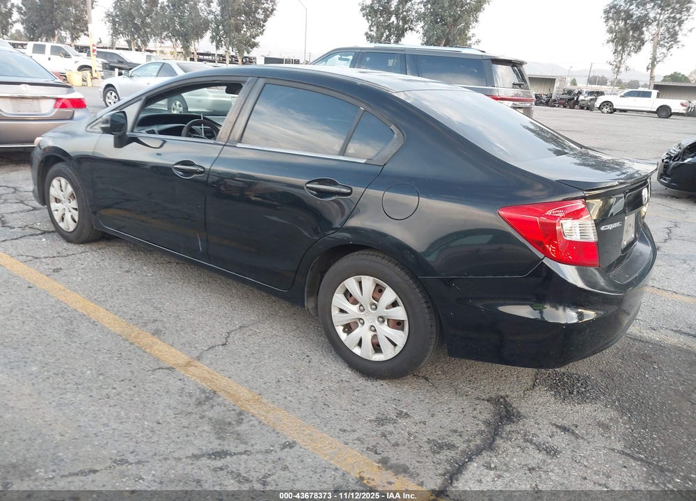 2012 HONDA CIVIC VIN: 19XFB2F55CE303368
