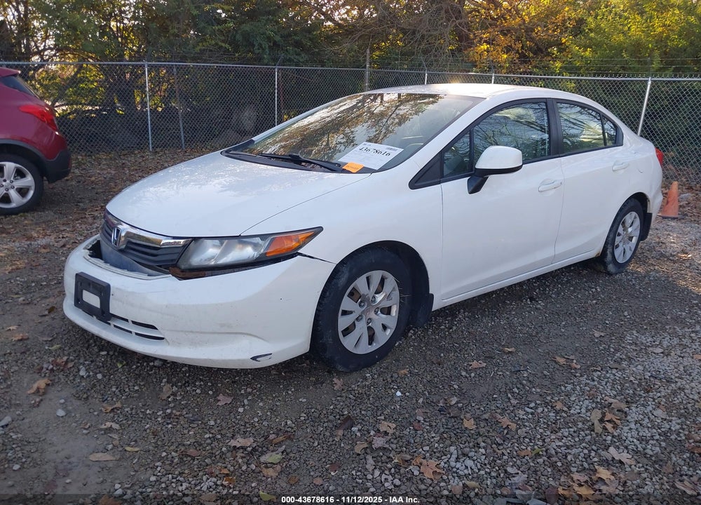 2012 HONDA CIVIC LX VIN: 19XFB2F57CE106914