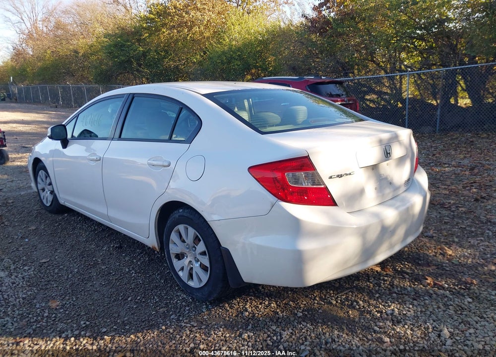 2012 HONDA CIVIC LX VIN: 19XFB2F57CE106914