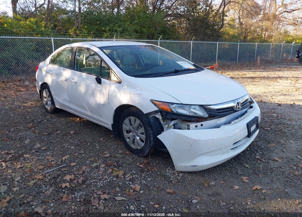 2012 HONDA CIVIC LX VIN: 19XFB2F57CE106914