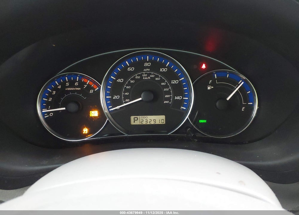 2011 SUBARU FORESTER 2.5X VIN: JF2SHABC0BH738224