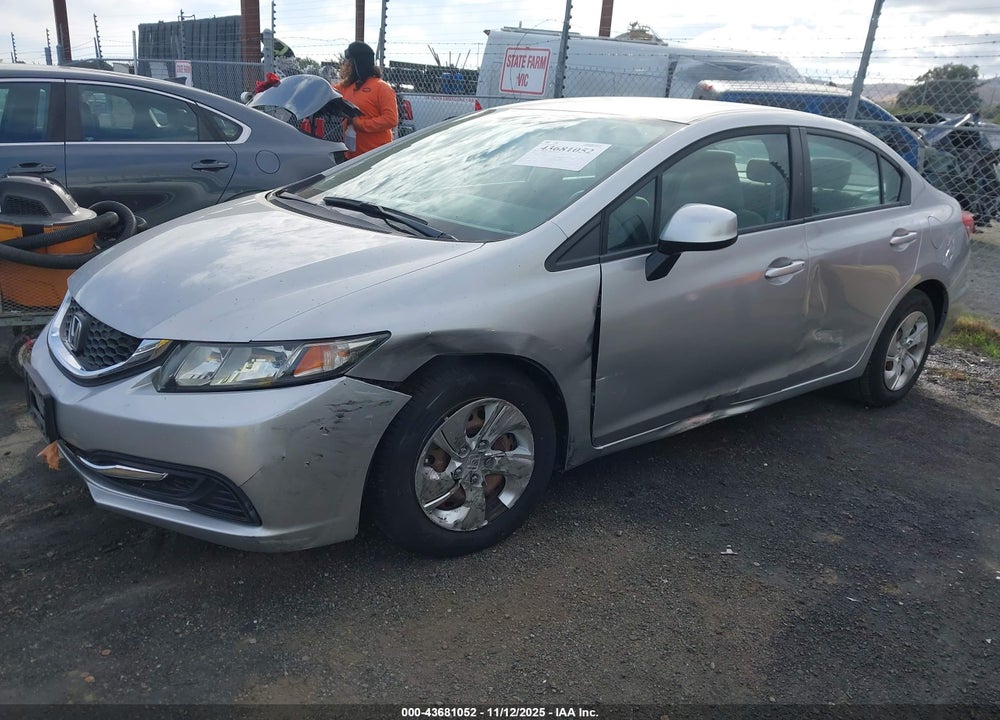 2013 HONDA CIVIC LX VIN: 19XFB2F51DE287140