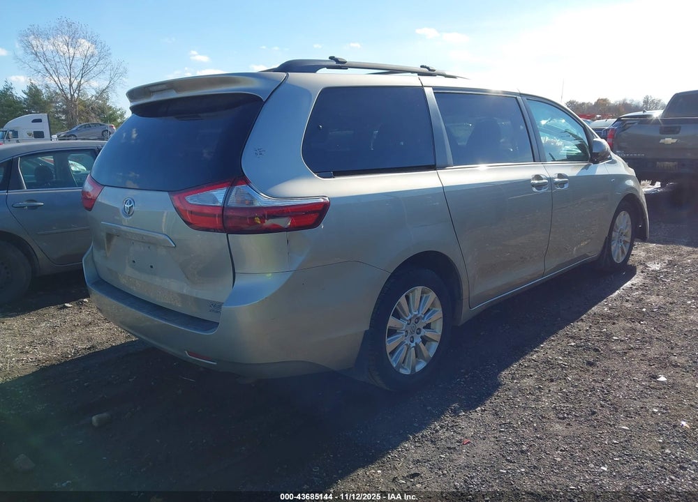 2016 TOYOTA SIENNA XLE 7 PASSENGER VIN: 5TDDK3DCXGS131008