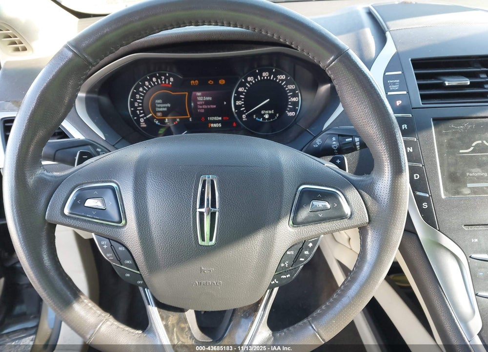 2014 LINCOLN MKZ VIN: 3LN6L2JK5ER810109