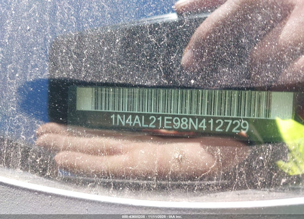 2008 NISSAN ALTIMA 2.5 S VIN: 1N4AL21E98N412729