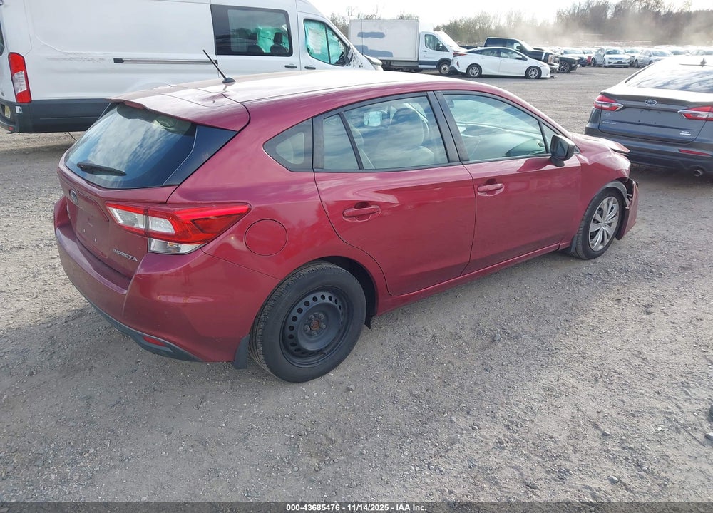 2018 SUBARU IMPREZA 2.0I VIN: 4S3GTAA68J3701707
