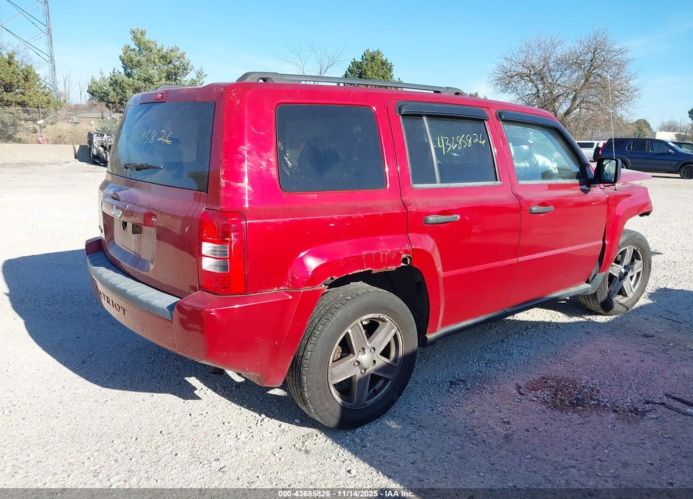 2008 JEEP PATRIOT SPORT VIN: 1J8FF28W38D639578