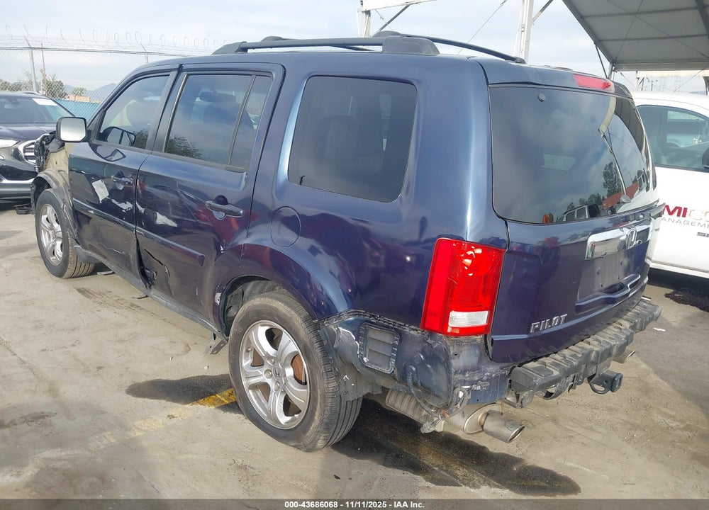 2012 HONDA PILOT EX-L VIN: 5FNYF3H63CB034967