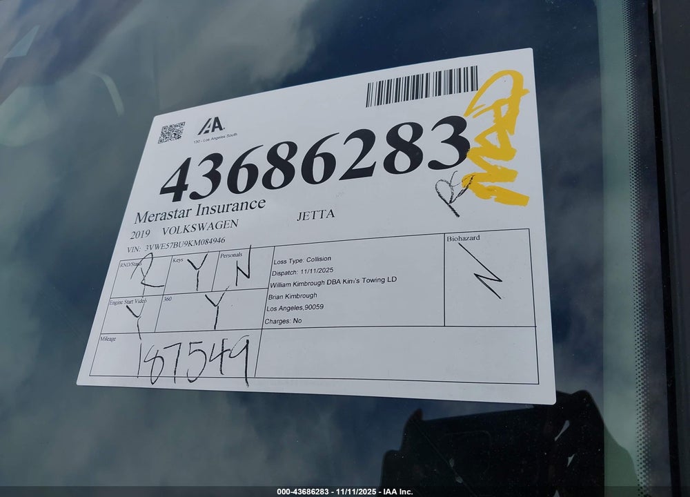 2019 VOLKSWAGEN JETTA 1.4T SEL VIN: 3VWE57BU9KM084946