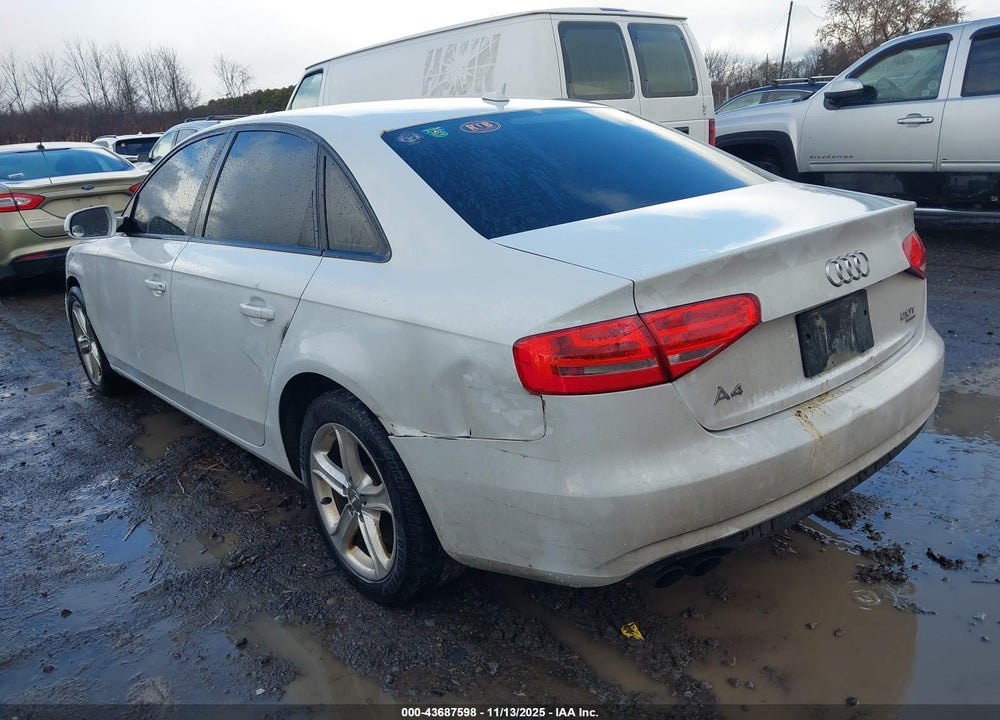 2013 AUDI A4 2.0T PREMIUM VIN: WAUBFAFL7DN033081