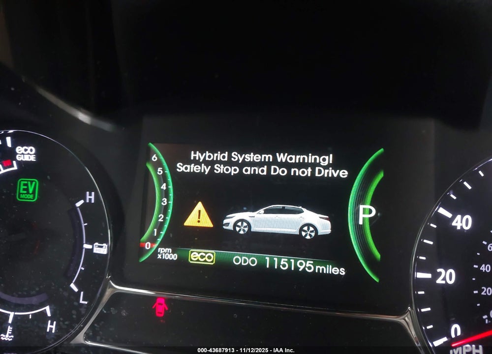 2012 KIA OPTIMA HYBRID EX VIN: KNAGM4AD7C5014087