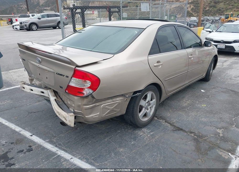 2002 TOYOTA CAMRY SE V6 VIN: 4T1BF30K12U506762