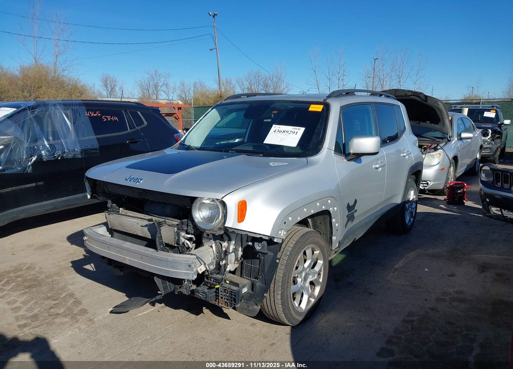 2016 JEEP RENEGADE LATITUDE VIN: ZACCJBBT2GPD55737