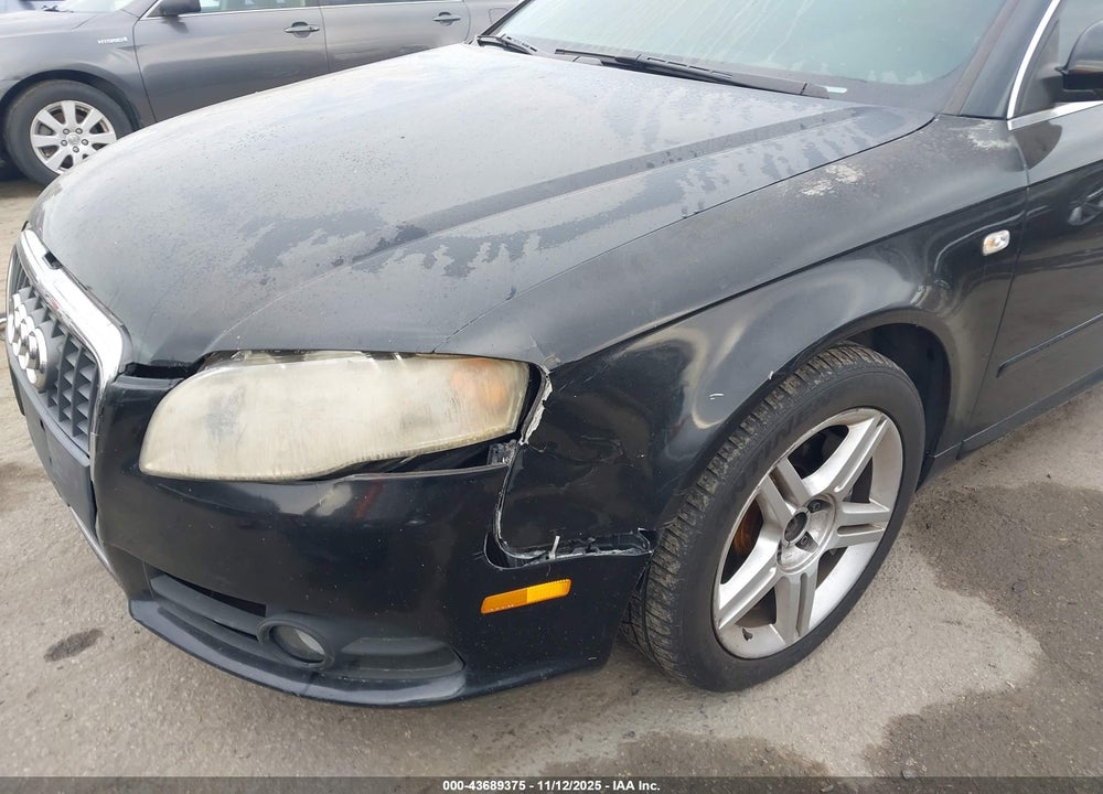 2008 AUDI A4 2.0T VIN: WAUKF78E58A019419