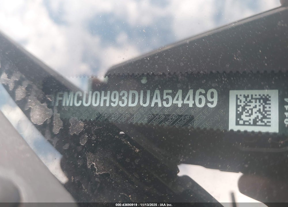 2013 FORD ESCAPE SEL VIN: 1FMCU0H93DUA54469