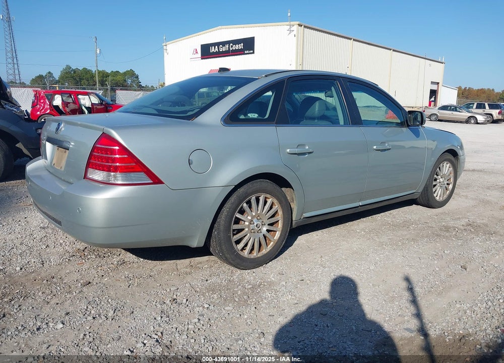 2007 MERCURY MONTEGO PREMIER VIN: 1MEHM421X7G604210