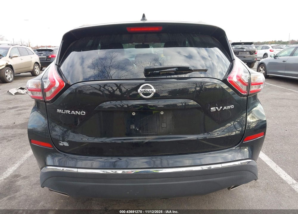 2018 NISSAN MURANO SV VIN: 5N1AZ2MH5JN145489