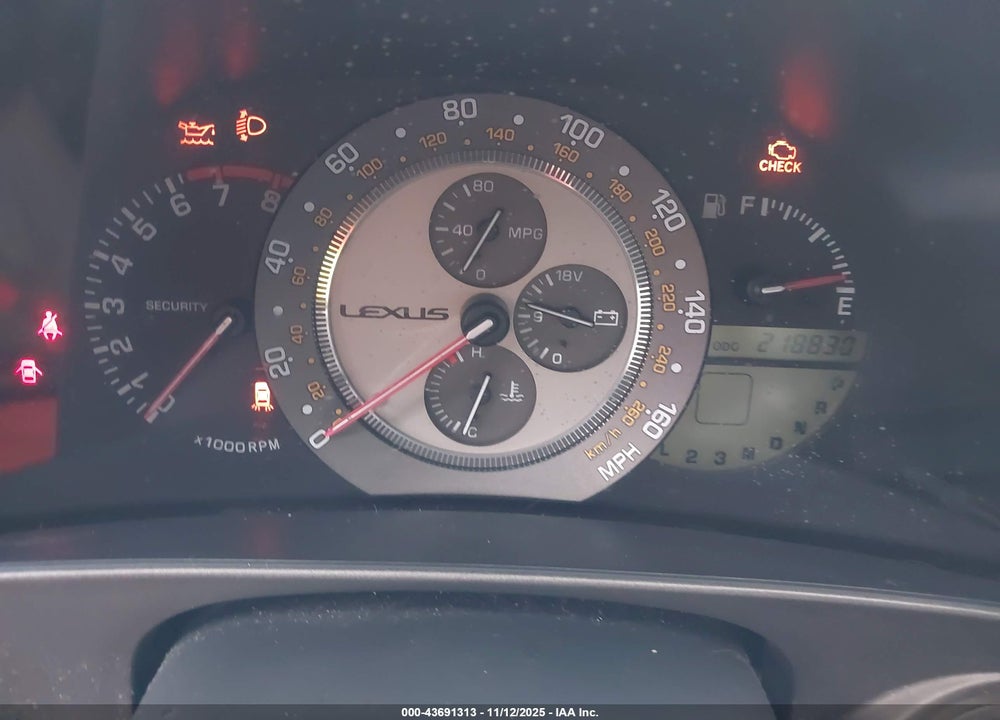 2001 LEXUS IS 300 VIN: JTHBD182810027973