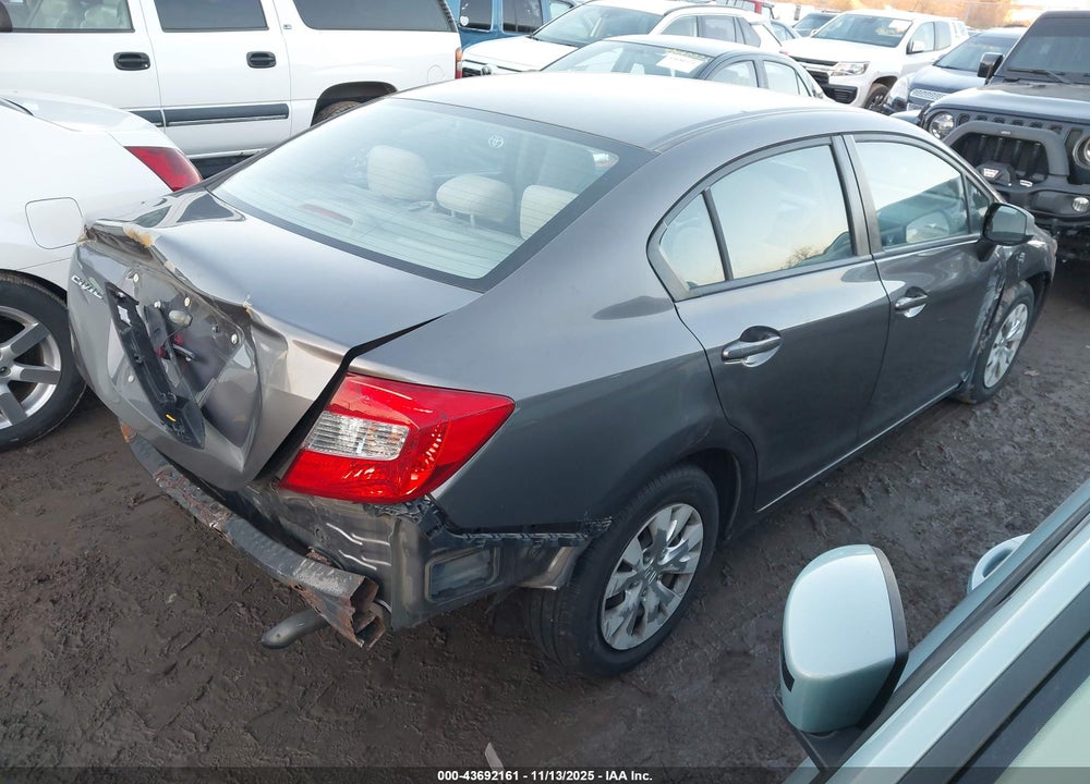 2012 HONDA CIVIC LX VIN: 19XFB2F53CE047621