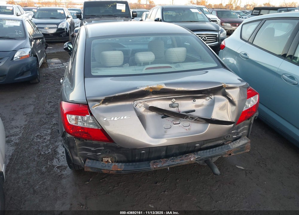 2012 HONDA CIVIC LX VIN: 19XFB2F53CE047621