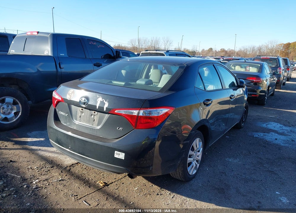 2016 TOYOTA COROLLA LE VIN: 5YFBURHE8GP514048