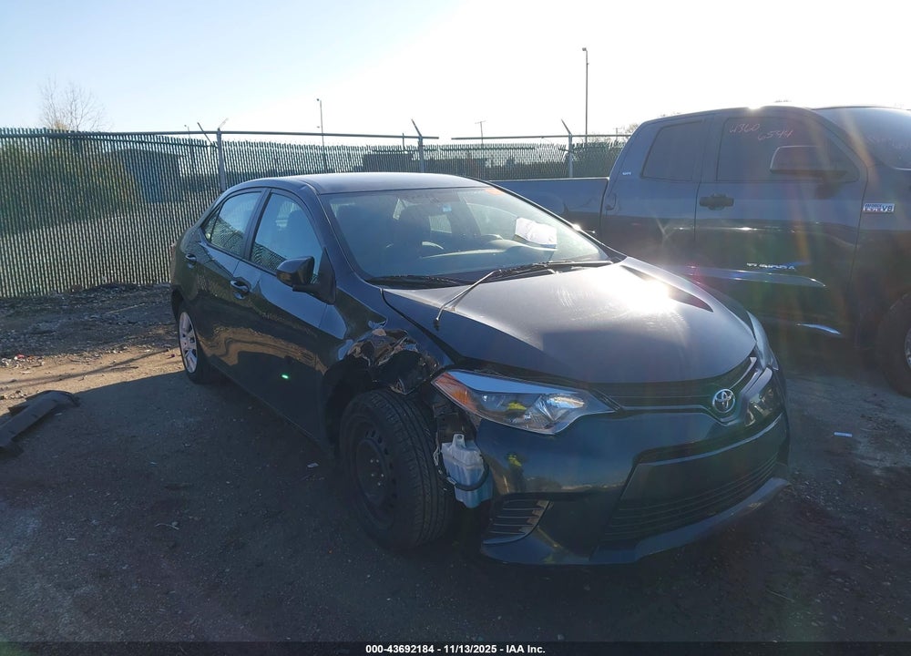 2016 TOYOTA COROLLA LE VIN: 5YFBURHE8GP514048