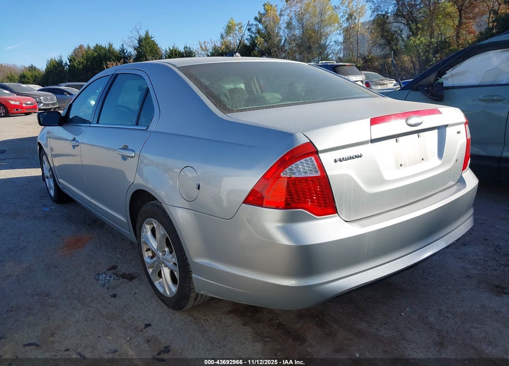 2012 FORD FUSION VIN: 3FAHP0HA5CR364551