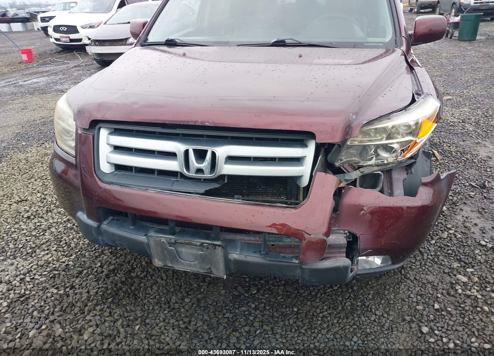 2007 HONDA PILOT EX-L VIN: 2HKYF18637H501509