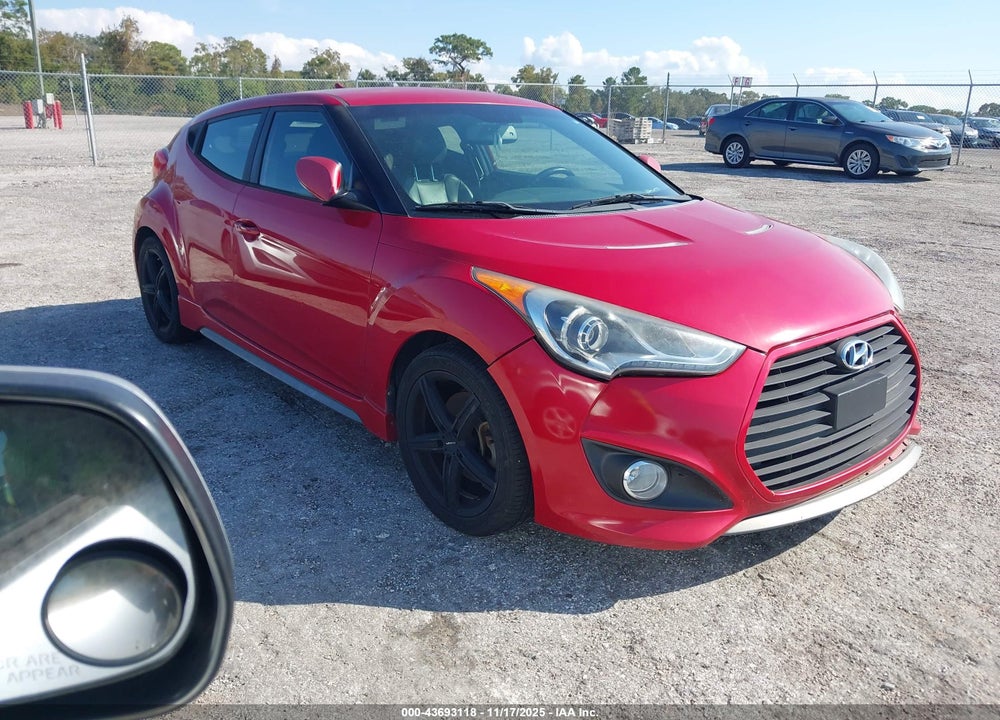 2013 HYUNDAI VELOSTER TURBO W/BLACK VIN: KMHTC6AEXDU146353